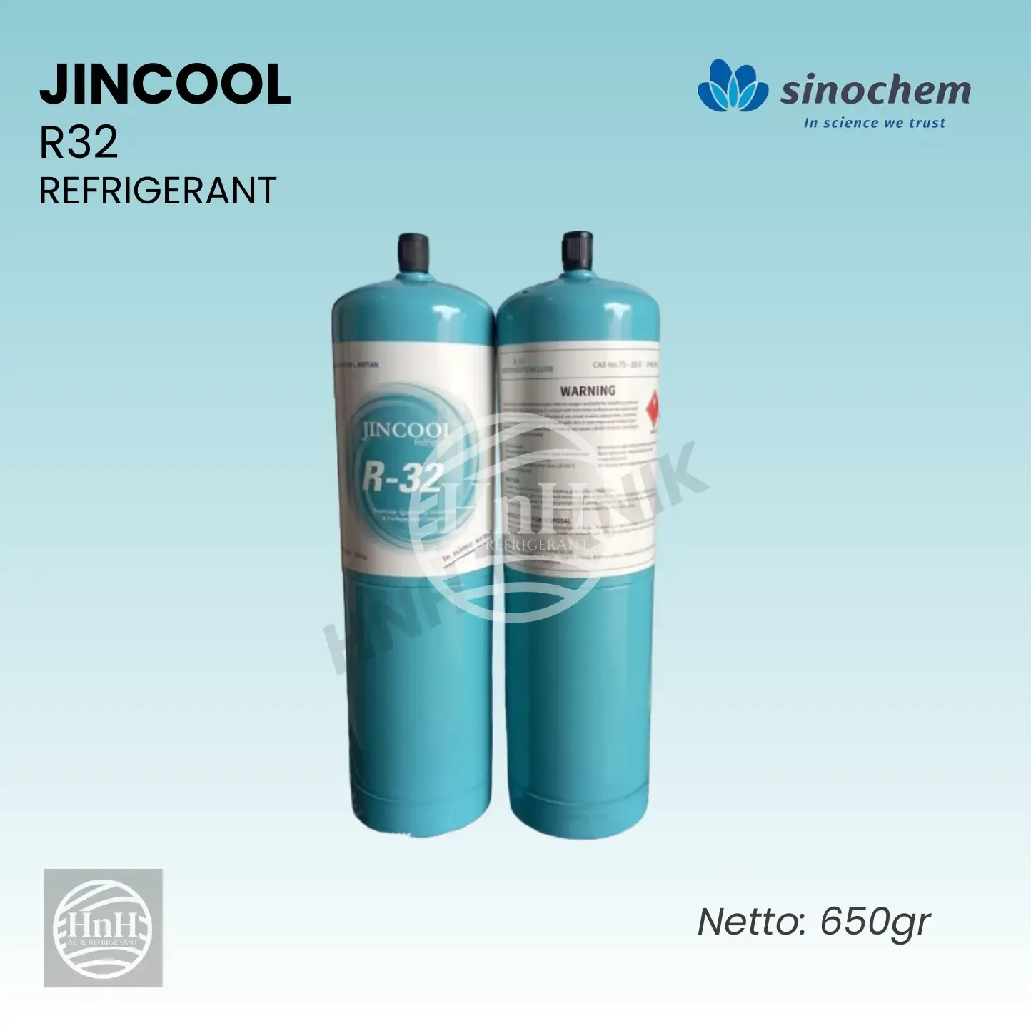 Freon R32 Jincool Refrigerant Tabung 650g